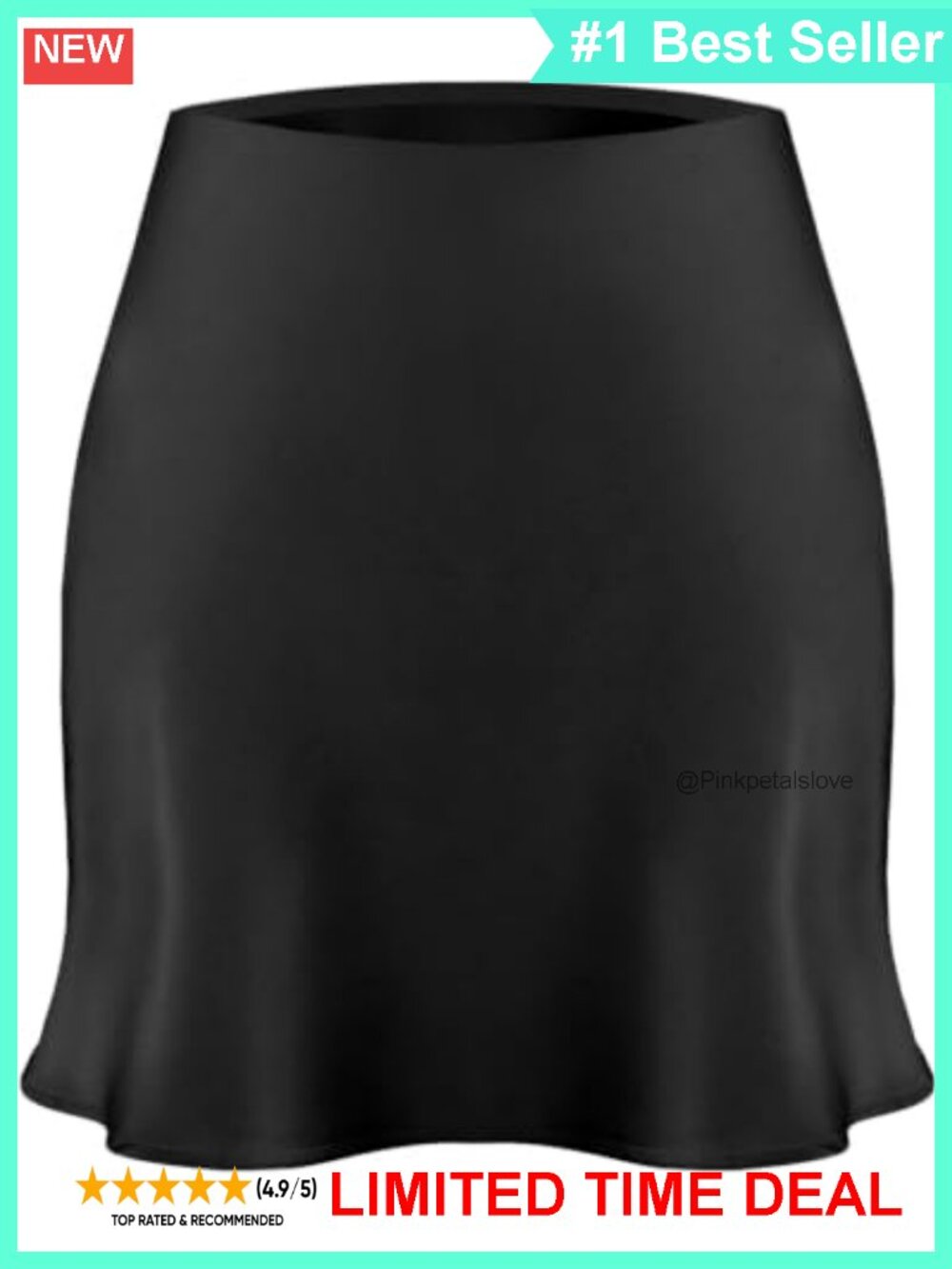 Satin Mini Skirt High Waist A-Line Flared Short Skirt